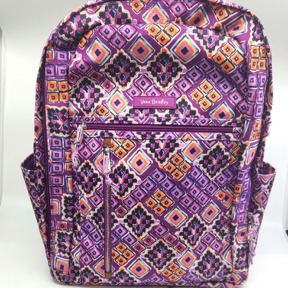Vera Bradley Handbags - Vera Bradley Purple Patterned Women's Backpack
